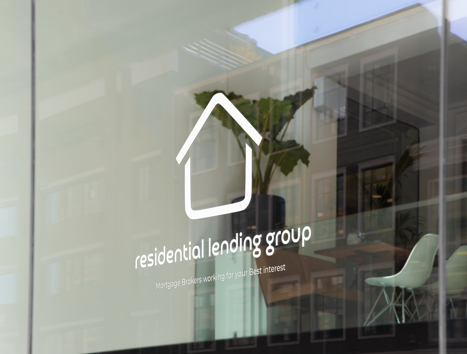 ResiLend logo on window